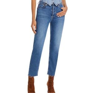 Re/Done Stove Pipe Raw Hem Medium Mid 70s Wash  Size 24